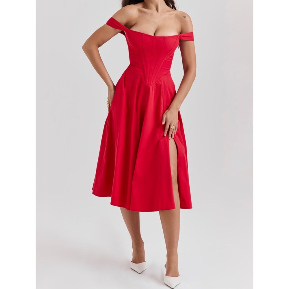 Red Saira Dress from House of CB